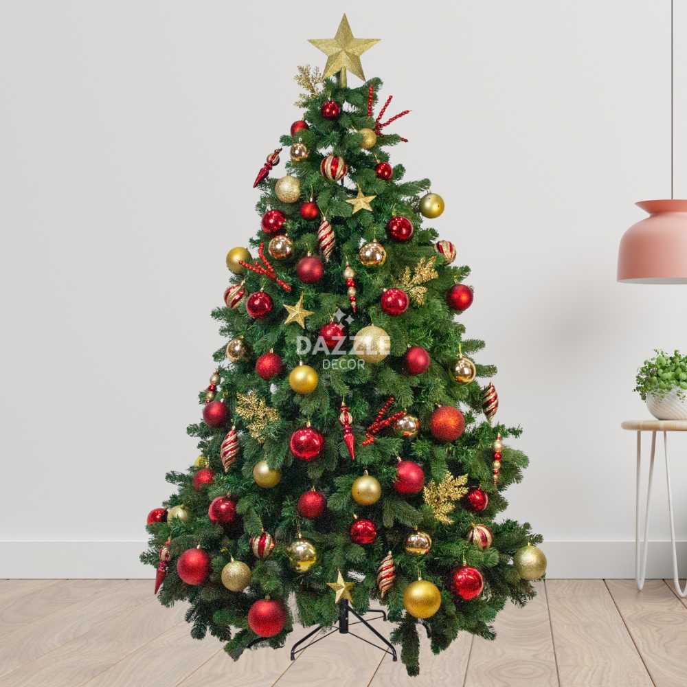Classic Red and Gold Christmas Tree Rental